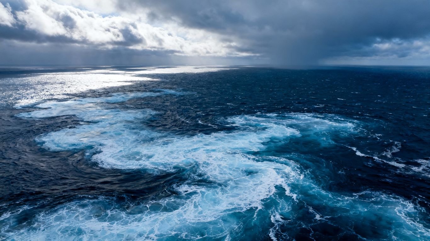 Courants océaniques du Gulf Stream dans l'Atlantique Nord